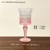 Taça de champanhe francesa elegante taça de vidro diamante taça de vinho tinto medieval estilo retrô europeu hotel Cálice