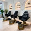 Cadeira Sofá de Luxo para Manicure e Massagem nos Pés, Trono de Luxo com Encosto Alto, Cadeira de Terapia para Pés, Banheira de Pés para Pessoa Única, Assento de Sofá Luxuoso