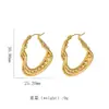 Pendientes de Hélice Retorcida de Acero de Titanio Oro de 18K Moda Exagerada Retro Estilo Europeo y Americano de Moda
