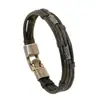 Comercio Exterior Moda Retro Europea y Americana Pulsera Personalizada de Piel de Vaca Pulsera de Venta Caliente en Aliexpress Pulsera Trenzada de Cuero Genuino