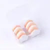 Superficie de Cuero Cojín de Aire Esponja Correctora Herramienta de Maquillaje Punta del Pulgar Forma de Corazón Pequeña Venta al por Mayor Fijación Maquillaje Esponja de Pulgar con Forma de Corazón