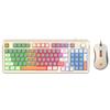 Xuanyin Fox K820 jogo com fio teclado mouse terno russo russo três cores luminoso teclado de computador transfronteiriço