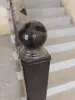 Capitel Decorativo de Ferro Forjado para Coluna Guarda-corpo Bola Decorativa para Capitel Capitel Quadrado para Coluna Cabeça de Poste de Cerca Bola Oca de Ferro Estampada Acessórios Galvanizados