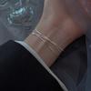 Pulsera de hueso de serpiente de plata de ley 925 para mujer, diseño de nicho de verano, multicapa, joyería sencilla para niñas 2022