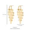 Brincos de zircônia elegantes de alta qualidade com agulha de prata S925, brincos geométricos de luxo retrô leves para mulheres, brincos de inverno da moda para todos os gostos