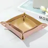 Caixa de Armazenamento de Couro para Mesa de Escritório, Hall de Entrada, Armazenamento de Chaves, Cosméticos, Joias, Suprimentos Domésticos Em Estoque