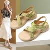 Sandalias de Verano Nuevas de Punta Abierta para Mujer, Sandalias Romanas Cruzadas de Moda con Suela Gruesa y Suela Plana de Talla Grande para Mujer, Comodidad de Comercio Exterior