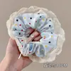 Lenço Quadrado Retro Francês para Cabelo Feminino, Corda de Cabelo Doce e de Alta Qualidade, Corda de Cabelo para Rabo de Cavalo Baixo, Acessório de Cabelo Elástico Estilo Preguiçoso