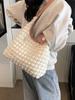 Bolsa de ombro transversal plissada com bolhas da moda 2025, bolsa feminina de design de nicho de alta qualidade, bolsa portátil tipo balde