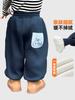 Calças de Inverno Forradas com Fleece para Meninos, Calças Quentes de Inverno com Desenho para Meninos, Roupas Infantis, Calças Casuais de Inverno, Vestuário Infantil