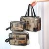 Nova Bolsa de Higiene Transparente de PVC Armazenamento Bolsa de Cosméticos à Prova d'Água Portátil Bolsa de Higiene Portátil para Cosméticos
