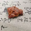 Talla de Madera de Tuya Añeja Adorno de Sapo Dorado Atractor de Fortuna, Mascota Feng Shui Atractora de Fortuna para el Hogar y el Mostrador de la Tienda, Pequeño Sapo Dorado Recolector de Riqueza