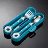 Acero inoxidable 316L tenedor cuchara para niños creativo lindo cuchara para suplementos alimenticios de bebé cuchara de entrenamiento para comer para niños traje de tenedor cuchara