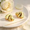 Aretes Metálicos Texturizados Retro Personalizados con Varios Estilos a Elegir, Estilo Ligero y Maduro, Aretes Sencillos para el Día a Día al por Mayor