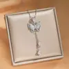 Collar de Cadena para Clavícula con Incrustaciones de Cobre y Diamantes Completos Estilo INS Japonés Coreano de Lujo Ligero Toque de Gama Alta para Mujeres Versátil Exquisito Venta Caliente Transfronteriza
