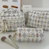 Bolsa de maquillaje de alto valor con estampado de gato para mujer, portátil, gran capacidad, bolsa de almacenamiento de maquillaje para viajes, bolso de mano PCs