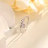 Anillo de Dedo Índice de la Suerte para Año Nuevo Amanecer de Primavera para Mujer Estilo Coreano Personalizado Flor Diamante Brillante Anillo de Trébol de Cuatro Hojas de la Suerte para Mujer