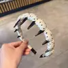 Diadema Ondulada de Tela de Lunares Estilo Bosque para Mujer, Suave Accesorio para el Cabello para Coronilla Alta, Adecuada para Lavarse la Cara y el Uso Diario