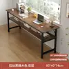 Escritorio doble largo estudiante hogar dormitorio estudio escritura casa de alquiler escritorio rectangular para computadora mesa estrecha de pared