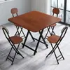 Mesa plegable para uso doméstico, mesa de comedor portátil simple, mesa cuadrada para apartamentos de alquiler, mesa de comedor minimalista de tamaño pequeño
