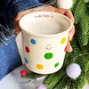 Taza de Mano Minimalista Taza de Cerámica Vintage Giratoria Taza de Café Simple Taza con Logo Personalizado de Alto Valor