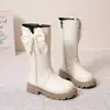 Novas botas de outono e inverno para meninas, botas longas infantis, botas Martin para meninas, botas de couro de cano alto para crianças mais velhas, botas de viagem
