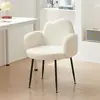 Sillón de piel de cordero de celebridad de Internet BOBO, sofá individual para sala de estar, dormitorio, guardarropa, sillón de maquillaje, tocador.