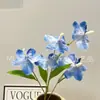 Flor Artificial Orquídea de 5 Cabezas Boda Vestíbulo de Hotel Fotografía Video Escaparate Exhibición en Centro Comercial Venta al por Mayor Transfronteriza
