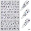 Pegatinas de uñas doradas con láser, pegatinas de uñas con degradado dorado, pegatinas de mariposas para uñas con láser, pegatinas adhesivas 3D de colores para uñas