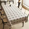 Mantel al por mayor estilo americano, impermeable y a prueba de aceite, mantel de mesa de comedor sin lavado, PVC rectangular impreso, tacto de lujo ligero y alta gama, mantel para mesa de centro