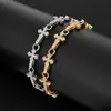 Collar con Hebilla de Presión de Hip-Hop Transfronterizo Europeo y Americano Joyería Diseño de Nicho Estilo Callejero de Moda Pulsera para Hombre Personalización