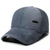 Gorra de invierno para hombre para exteriores, forrada de forro polar y engrosada, con protección para las orejas, gorra tipo pico de pato, adecuada para hombres de mediana edad y mayores, proporcionando calor y protección contra el frío