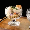Tigela de Sobremesa de Vidro Simples Copo de Iogurte Copo Alto para Sorvete Copo de Sorvete Copo de Sorvete Iogurte