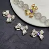 Retención de Color Fuerte Zircón de Diamante Completo Agujero Pasante Pulsera de Cristal de Lazo Poroso Pulsera Accesorios de Joyería DIY Cuentas