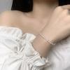 Pulsera de Perlas Naturales de Agua Dulce para Mujer, Lujo Ligero, Alta Gama, Nicho, Cuentas Espaciadoras de Cristal Simples, Cuentas Pequeñas de Arroz, Joyería de Perlas
