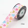 Fita de embalagem de presente com bolinhas de 25mm para grampo de cabelo, caixa de bolo DIY, cinto decorativo, fita de tecido 10 jardas/Rolo