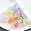 Llavero con cadena para teléfono móvil, accesorio colgante infantil, hecho a mano, con degradado luminoso de color, ideal para hacer tú mismo, con material estéreo.