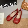 Sapatos Retrô com Solado Macio e Bico Dividido para Mulheres 2026 Outono Novo Estilo Sapatilhas Slip-Ons Mary Janes Sapatos Wawa Bean