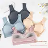 Sutiã Esportivo Sem Costura de Seda Gelada para Mulheres, Sem Fio, Push-Up, Tamanho Grande, Belo Design nas Costas, Lingerie Sexy, Bojo Completo