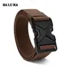 Cinturón de Lona de Alta Elasticidad Baluma Cinturón Táctico de Nailon para Hombre Cinturón de Hebilla de Moda Cinturón Versátil para Pantalones