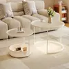 Mesa de centro de cristal estilo arcoíris para salas de estar pequeñas, diseño moderno simple, mesas redondas de moda en varios tamaños