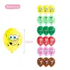 Festa de Aniversário Temática Bob Esponja Banner Transfronteiriço Topper de Bolo Balão Decoração de Fundo Design Pronto