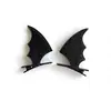 Set de Diadema y Pasador de Murciélago para Halloween Accesorios de Cuero de Pequeño Diablo Accesorios para Fiestas Festivas Accesorios para el Cabello