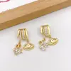 Pingente Banhado a Cobre Ouro 18K Coração Cruz Popular Transfronteiriço Acessórios de Joias DIY Acessórios de Luxo Acessíveis Simples Não Desbotam para Mulheres