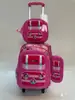 Mochila Escolar Transfronteriza con Carrito, Set de Tres Piezas, Lonchera, Estuche, Mochila Escolar con Carrito Rígido 3D