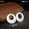 Artesanato Nepalês Estilo Xizang Brincos de Concha Branca Acessórios Brincos Decorativos Étnicos Acessórios Requintados Brincos de Concha