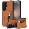 Aplicable para Funda de Teléfono Samsung S26 Ultra Funda Trasera con Tarjetero Galaxy S25 Plus Funda de Cuero Funda Protectora