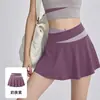 Colete de ombro largo absorvente de choque que absorve o suor secagem rápida roupa íntima conjunto de calça e saia esportiva roupas para corrida e fitness de alta intensidade