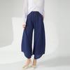 Pantalones Casuales Miyake Ropa de Mujer Suministro de Fábrica Cintura Elástica Ajuste Holgado Adelgazante Pantalones de Pierna Ancha Plisado con Caída Pantalones de Forma Especial