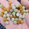 Contas multi-tesouro Jade contas soltas superfície lapidada cor açúcar branco água clara quartzo verde rochoso Jade contas mistas pulseira colar contas de joalheria